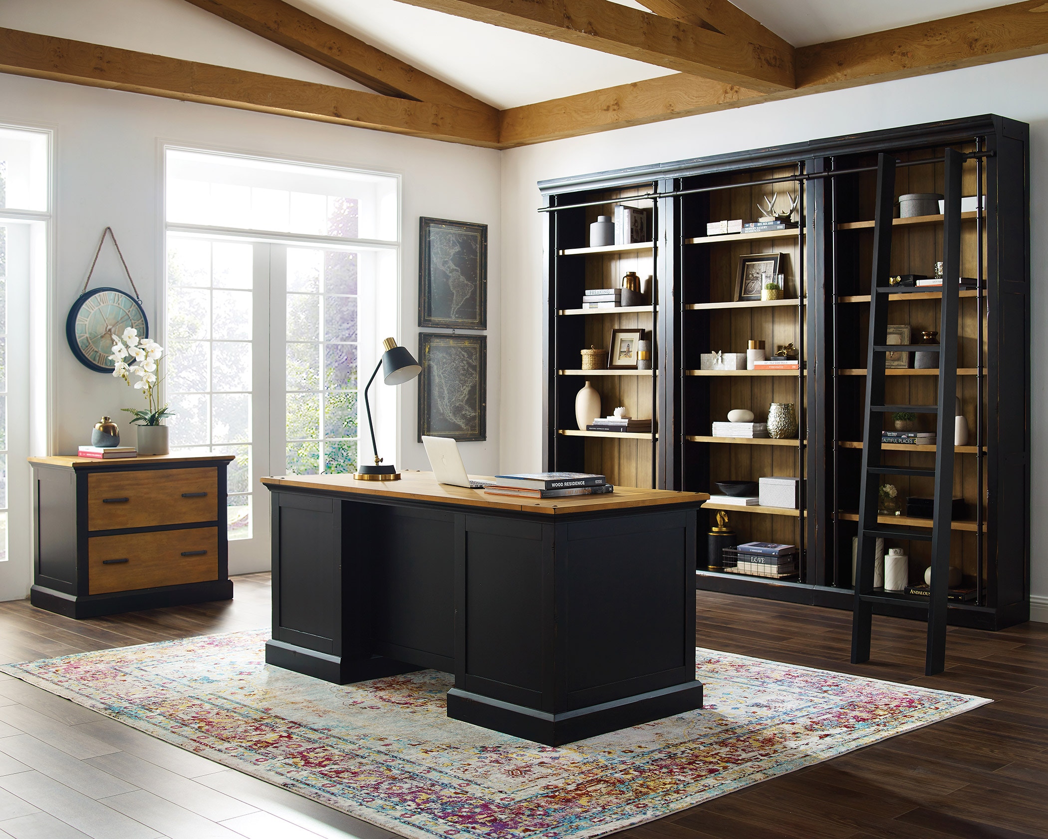 Martin furniture double pedestal desk discount